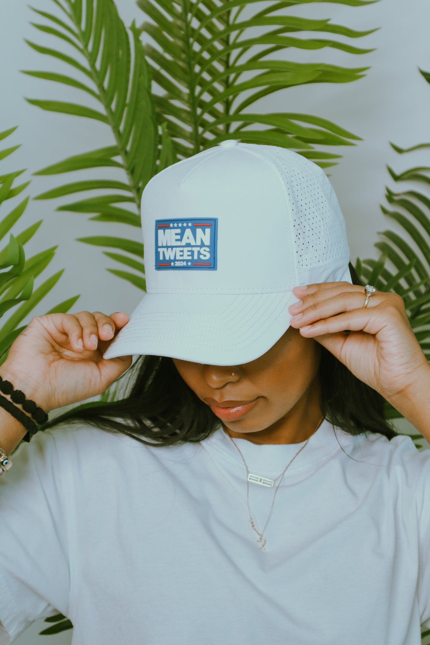 "Mean Tweets" 2024 Hydro Cap with White Cord | Unisex