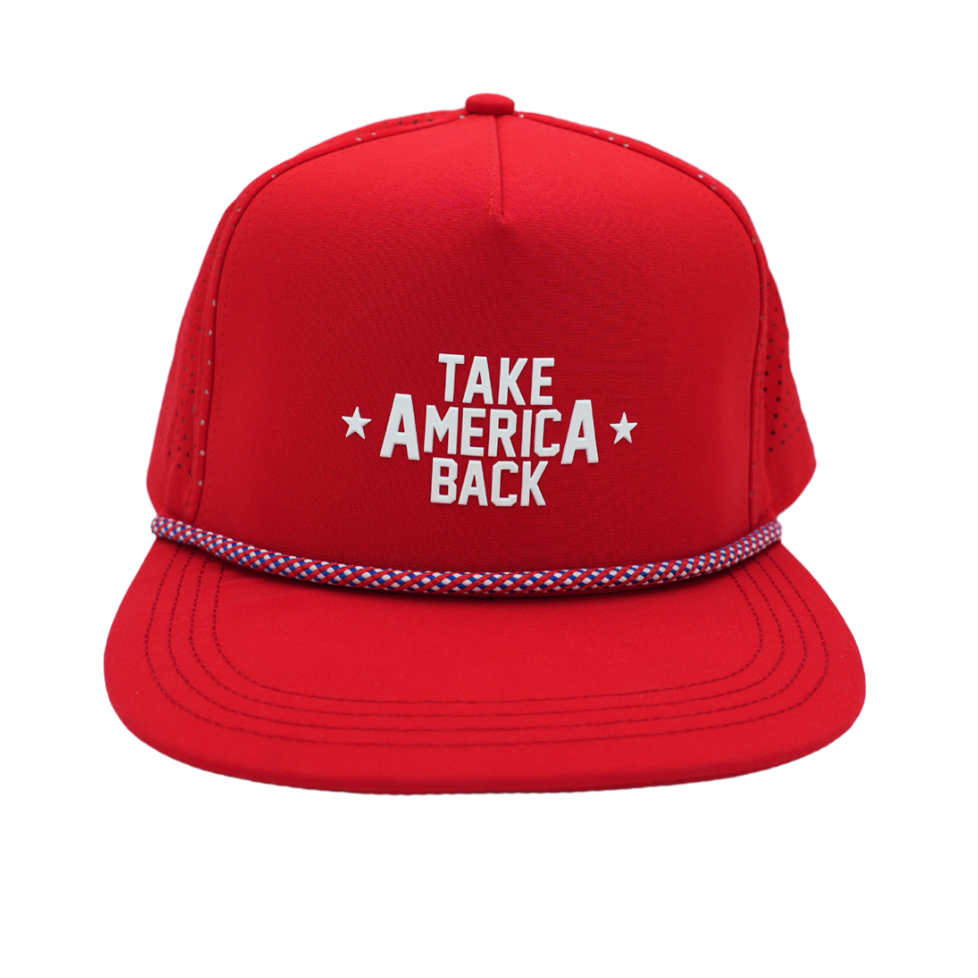 "Take America Back" Hydro Hat with Red & White Cord | Unisex