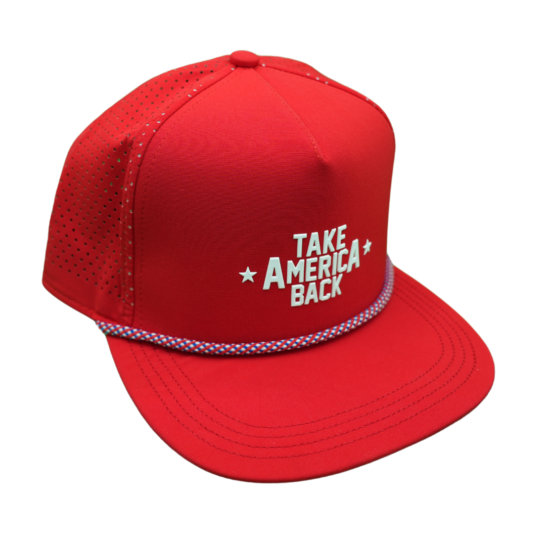 "Take America Back" Hydro Hat with Red & White Cord | Unisex